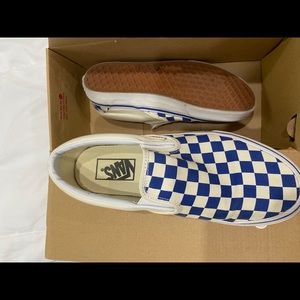 Blue checkered vans